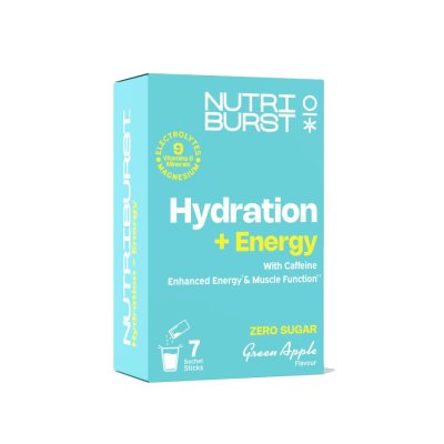 Nutriburst Elektrolyty Energy hydratační nápoj s vitamíny 7 ks zelené jablko