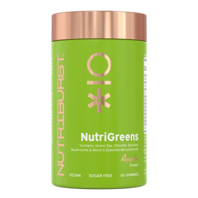 Nutriburst Premium NutriGreens gumídci se superpotravinami a antioxidanty 60 ks jablko