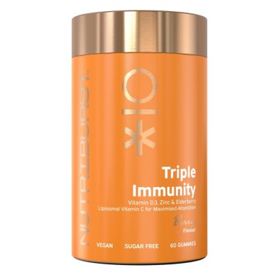 Nutriburst Premium Triple Immunity gumídci s vitamíny a zinkem 60 ks lesní ovoce