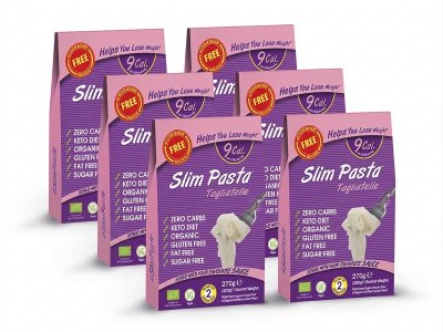 Slim Pasta Konjakové těstoviny ve tvaru tagliatelle v nálevu, výhodný balíček 5+1