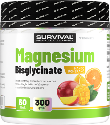 Survival Magnesium Bisglycinate 300 g mango pomeranč