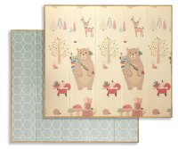 Milly Mally Oboustranná skládací pěnová podložka pro děti 197 × 177 cm - Play Woods