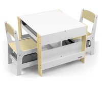 Milly Mally Sada nábytku pro děti - bílá, přírodní