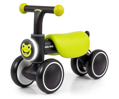 Milly Mally Dětské jezdítko YORK se zvuky, LED světlem, 12–36m, Frog, zelené