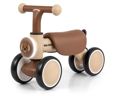 Milly Mally Dětské jezdítko YORK se zvuky, LED světlem, 12–36m, Dog, hnědé