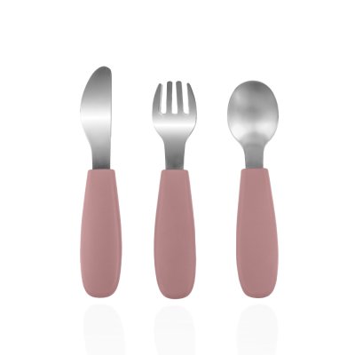 Zopa Silikonový dětský příbor, Old Pink 3
