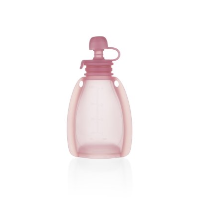 Zopa Silikonová plnitelná kapsička na dětskou stravu, Transparent Pink 2