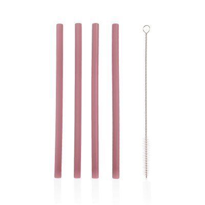 Zopa Silikonové brčko 4ks, Old Pink 3