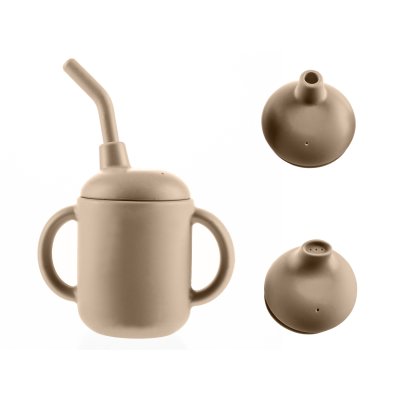 Zopa Silikonový hrníček 2v1, Sand Beige 2