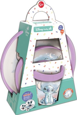 Stor Stitch sada talířek, miska a kelímek 1 ks