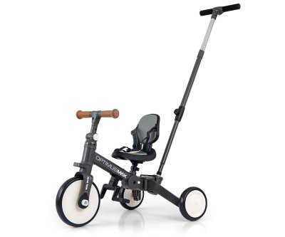 Milly Mally Odrážedlo, tříkolka Optimus Max 5v1 - tm. šedá