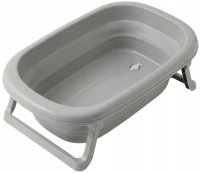 Tega Baby Dětská skládací vanička s teploměrem a výpustí – vanička pro miminko - šedá