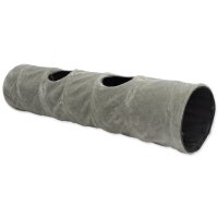 MAGIC CAT Tunel XL plyš šedý 150x35cm