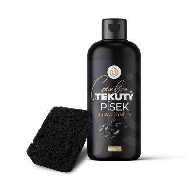 Nanolab Carbon Tekutý písek s aktivním uhlím 500 ml + houbička 1 ks