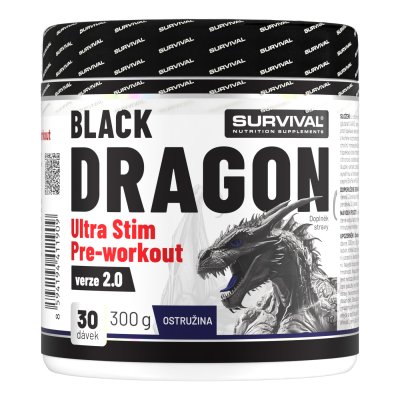 Survival Black Dragon Ultra Stim Pre-workout 300 g ostružina