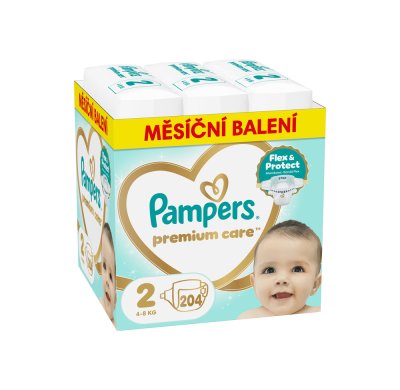 Pampers Premium Care vel. 2 4-8 kg dětské pleny 204 ks