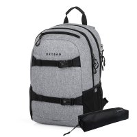 Oxybag Studentský batoh + etue - OXY Sport Grey Melange