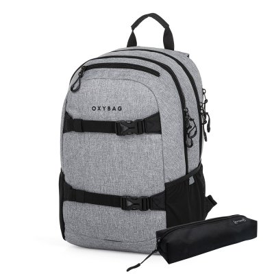 Oxybag Studentský batoh + etue - OXY Sport Grey Melange