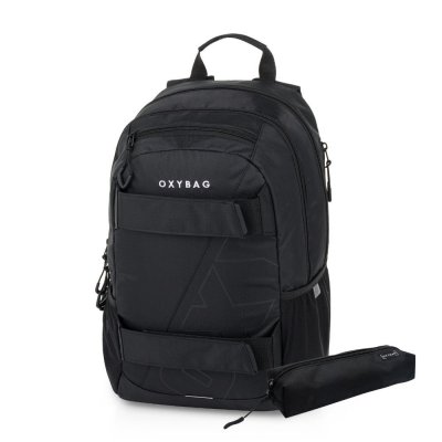 Oxybag OXY SPORT - set 2 ks: studentský batoh Black, penál