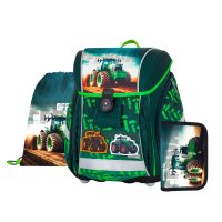 Oxybag PREMIUM LIGHT - školní set Traktor 3 ks: aktovka, penál, sáček