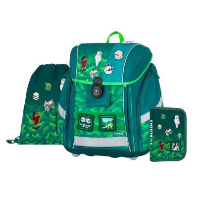 Oxybag PREMIUM LIGHT - školní set Playworld 3 ks: aktovka, penál, sáček