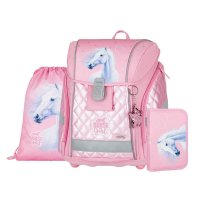 Oxybag PREMIUM LIGHT - školní set Kůň Romantic 3 ks: aktovka, penál, sáček