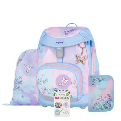 Oxybag OXY SHERPY - školní set Kolibřík 4 ks: batoh, penál, sáček, placky