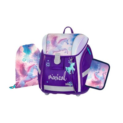 Oxybag PREMIUM LIGHT - školní set Pegas 3 ks: aktovka, penál, sáček