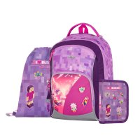 Oxybag OXY GO - školní set Playworld Girl 3 ks: batoh, penál, sáček