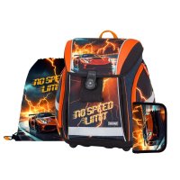 Oxybag PREMIUM LIGHT - školní set Auto 2, 3 ks: aktovka, penál, sáček
