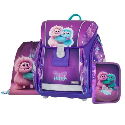 Oxybag PREMIUM LIGHT - školní set Monster 3 ks: aktovka, penál, sáček