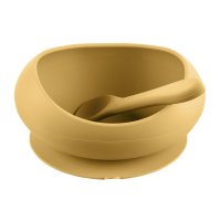 Zopa Silikonová miska se zvýšenými okraji a přísavkou, Mustard Yellow 2