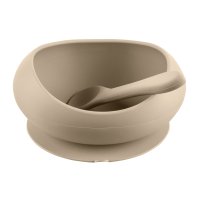 Zopa Silikonová miska se zvýšenými okraji a přísavkou, Sand Beige 3
