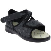 PodoWell XILO sandály extraširoké unisex šedočerný, velikost: 37