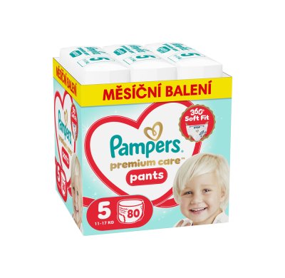 Pampers Premium Care Pants vel. 5 11-17 kg plenkové kalhotky 80 ks