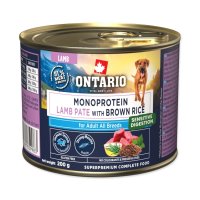Ontario Adult monoprotein jehněčí pate s hnědou rýží konzerva 200 g