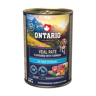 Ontario Adult telecí pate s příchutí kurkumy konzerva 400 g