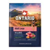 Ontario Adult Large Beef & Brown Rice krmivo 2,25 kg