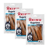Akinu SUPRIMO SELECTION Losos kousky s kůží pamlsek pro psy mramorovaný 75 g MTP 3 ks