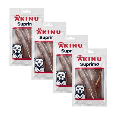 Akinu SUPRIMO Hovězí měkké plátky pamlsek pro psy mramorovaný 75 g MTP 4 ks
