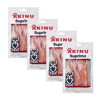 Akinu SUPRIMO Kachní měkké plátky pamlsek pro psy mramorovaný 75 g MTP 4 ks
