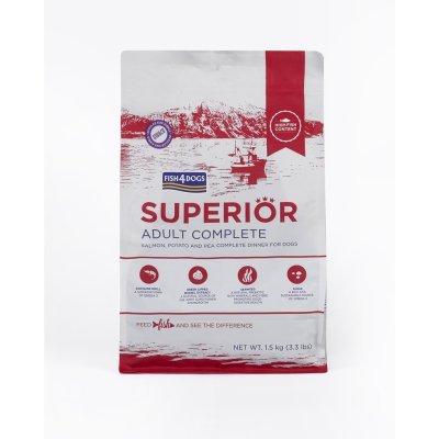 Fish4Dogs Granule velké pro dospělé psy Superior losos s bramborami 1,5 kg