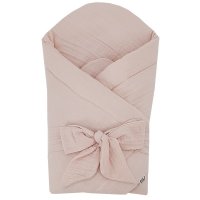 Eko Zavinovačka mušelínová bez vyztužení Powder pink 75x75 cm
