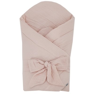 Eko Zavinovačka mušelínová bez vyztužení Powder pink 75x75 cm