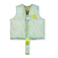 Saro Baby plavecká neoprenová vesta s UV ochranou (3-6r) Tropicool Green