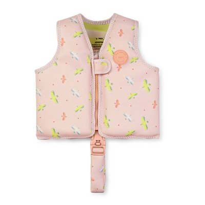 Saro Baby plavecká neoprenová vesta s UV ochranou (1-3r) Tropicool Pink