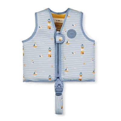 Saro Baby plavecká neoprenová vesta s UV ochranou (3-6r) Navy Hugs