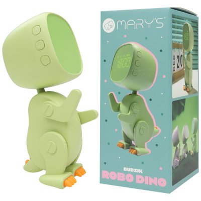 MARY’S Budík robotický - dino, zelený