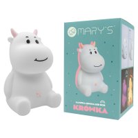 MARY’S LED silikonová noční lampička RGB - kravička, růžová