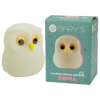 MARY’S LED silikonová noční lampička RGB - sova